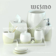 Metallic Paint Porcelain Bathroom Set (WBC0710B)